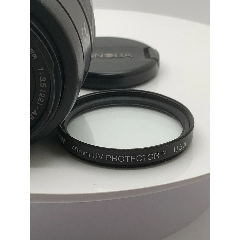 Minolta AF Zoom 35-70mm 1:3.5 (22)-4.5 Camera Lens + Tiffen 49 Mm UV Filter